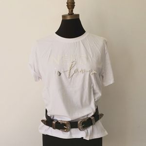 ITOO White pearls T-Shirt made in Italy  Size : M